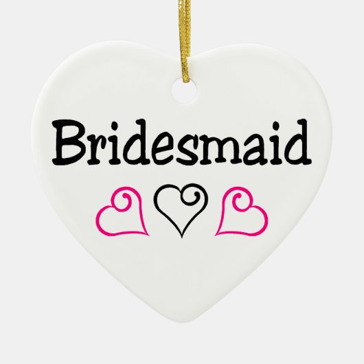 Bridesmaid Hearts Keramisch Ornament (Voorkant)