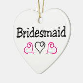 Bridesmaid Hearts Keramisch Ornament (Links)