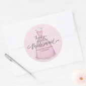 Bridesmaid Huwelijkscadeaus Bride gepersonaliseerd Ronde Sticker (Envelop)