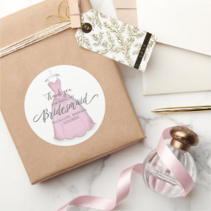 Bridesmaid Huwelijkscadeaus Bride gepersonaliseerd Ronde Sticker
