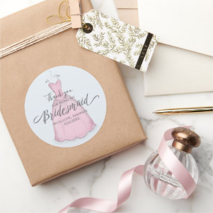 Bridesmaid Huwelijkscadeaus Bride gepersonaliseerd Ronde Sticker