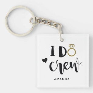 Bridesmaid I Do Creative Black and White Sleutelhanger