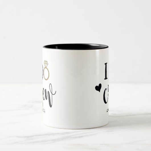 Bridesmaid I Do Creative Black and White Tweekleurige Koffiemok (Center)