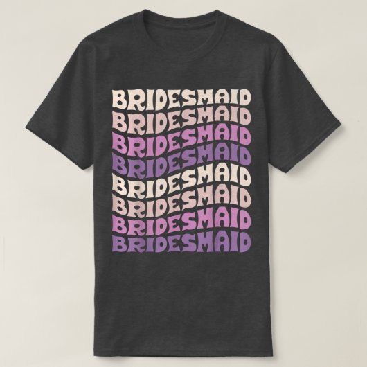 Bridesmaid I Do Crew Retro Bachelorette Party Brid T-shirt (Design voorkant)