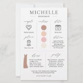 Bridesmaid Info, Colors, Date, Dress Kaart (Voorkant)