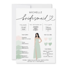 Bridesmaid Info Sage Color Palette Infographic Inv