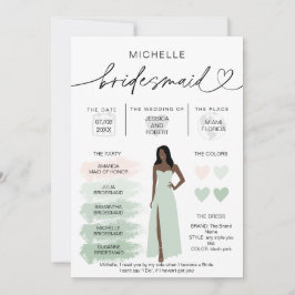 Bridesmaid Info Sage Color Palette Infographic Kaart
