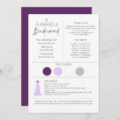 Bridesmaid Information and proposal Kaart Sjabloon (Voorkant / Achterkant)