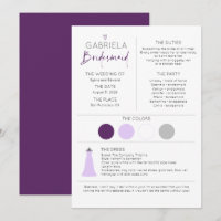 Bridesmaid Information and proposal Kaart Sjabloon