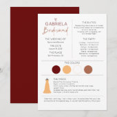 Bridesmaid Information and proposal Kaart Sjabloon (Voorkant / Achterkant)