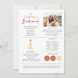 Bridesmaid Information Voorstel Fotosjabloon
