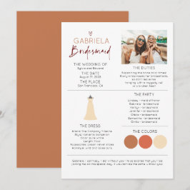 Bridesmaid Information Voorstel Fotosjabloon