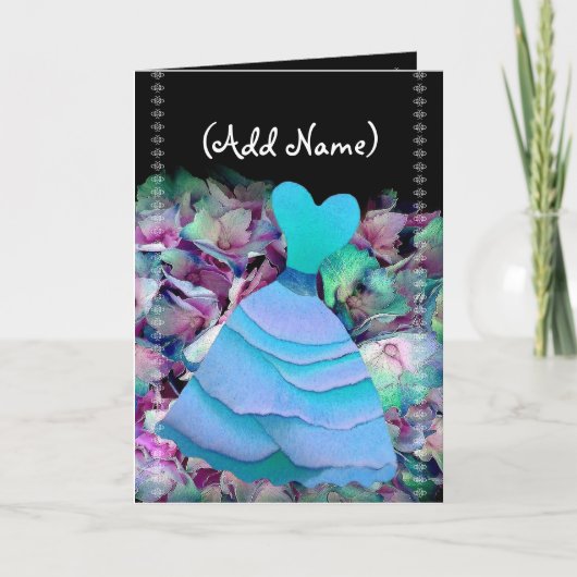 Bridesmaid Invitation BLUE gaat over de ventilator (Voorkant)