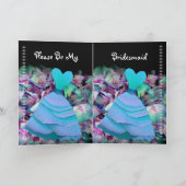Bridesmaid Invitation BLUE gaat over de ventilator (Binnen)