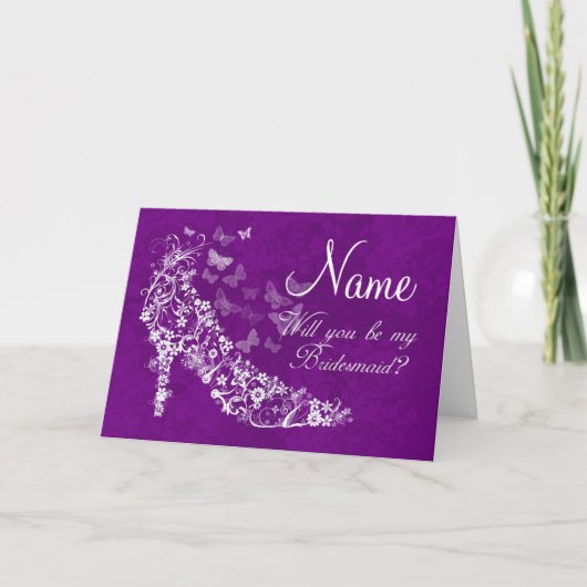 Bridesmaid Invitation Card - Zal je mijn (Voorkant)