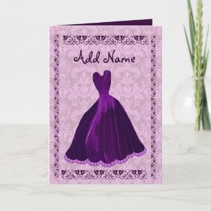 BRIDESMAID Invitation PAARSE fluwelen jurk R701