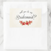 Bridesmaid Invitation Rechthoekige Sticker (Tas)