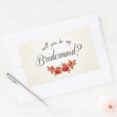 Bridesmaid Invitation Rechthoekige Sticker (Envelop)