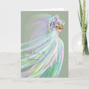 Bridesmaid Invitation Request Kaart Fantasy Bride