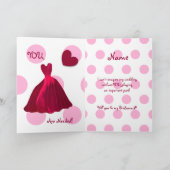 BRIDESMAID Invitation ROOS RED Velvet Gown V5 (Binnen)