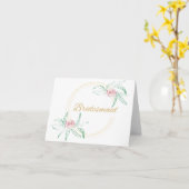 Bridesmaid Kaart (Gele Bloem)