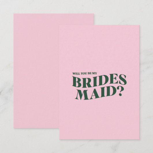 Bridesmaid-kaartje (Voorkant / Achterkant)