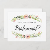 Bridesmaid-kaartje Feestdagenkaart (Voorkant / Achterkant)