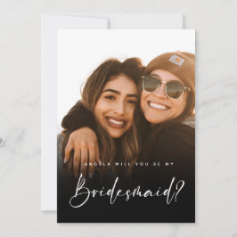 Bridesmaid-kaartje foto Flat Kaart