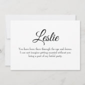 Bridesmaid-kaartje | Turquoise & Paars Kaart (Achterkant)