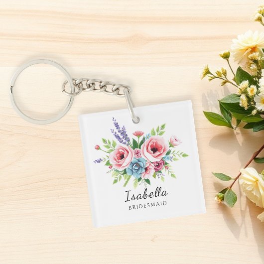 Bridesmaid keychain, Anniversary gift, elegant Sleutelhanger