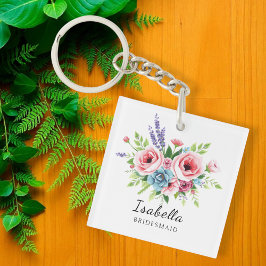 Bridesmaid keychain, Anniversary gift, elegant Sleutelhanger