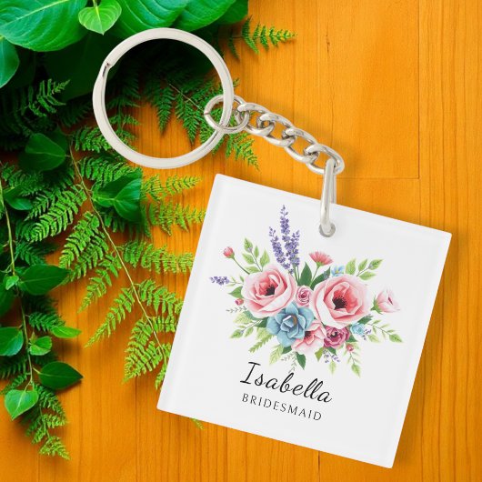 Bridesmaid keychain, Anniversary gift, elegant Sleutelhanger