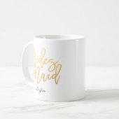 Bridesmaid Lettering Custom Koffiemok (Voorkant links)