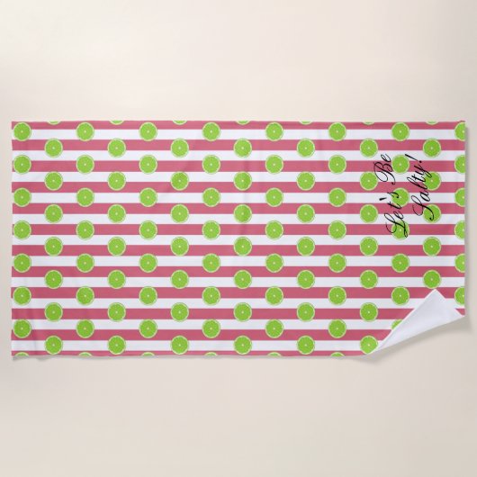 Bridesmaid Limoen & Nantucket Red Fiesta Party Tow Strandlaken (Voorkant)