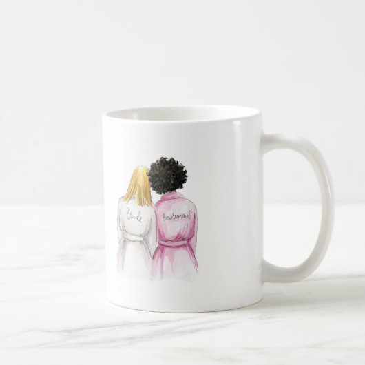 Bridesmaid? Long Blonde Bride Dk Curls Bm Koffiemok (Rechts)