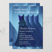 Bridesmaid Luncheon Brunch Blue Dresses Metallic Kaart (Voorkant / Achterkant)