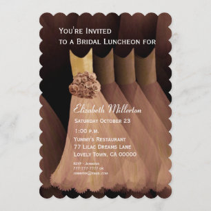 Bridesmaid Luncheon Brunch Golden Tan Dresses V05 Kaart