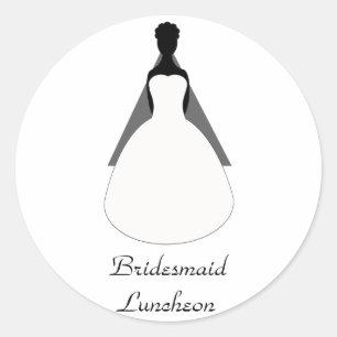 Bridesmaid Luncheon Envelope Seals Ronde Sticker