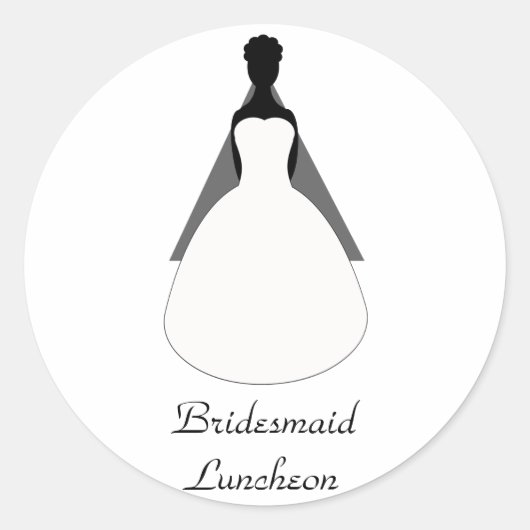 Bridesmaid Luncheon Envelope Seals Ronde Sticker (Voorkant)