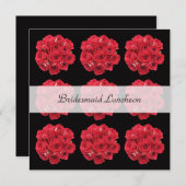 Bridesmaid Luncheon Invitation - Bruids Rozen Kaart (Voorkant / Achterkant)