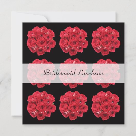 Bridesmaid Luncheon Invitation - Bruids Rozen Kaart (Voorkant)