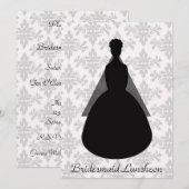 Bridesmaid Luncheon Kaart (Voorkant / Achterkant)