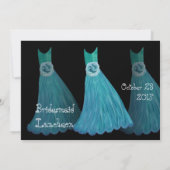 Bridesmaid Luncheon of Brunch Blue Dresses Kaart (Achterkant)