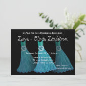 Bridesmaid Luncheon of Brunch Blue Dresses Kaart (Staand voorkant)