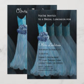 Bridesmaid Luncheon of Brunch Blue Dresses Kaart (Voorkant / Achterkant)