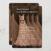 Bridesmaid Luncheon of Brunch Bronze Metallic Kaart (Voorkant / Achterkant)