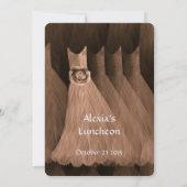 Bridesmaid Luncheon of Brunch Bronze Metallic Kaart (Achterkant)