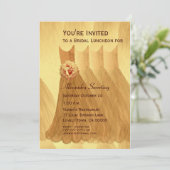 Bridesmaid Luncheon of Brunch Gold Dresses V08 Kaart (Staand voorkant)