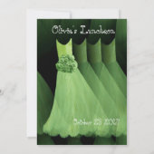 Bridesmaid Luncheon of Brunch Green Dresses V03 Kaart (Achterkant)