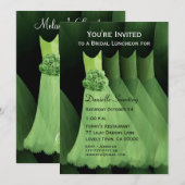 Bridesmaid Luncheon of Brunch Green Dresses V03A Kaart (Voorkant / Achterkant)